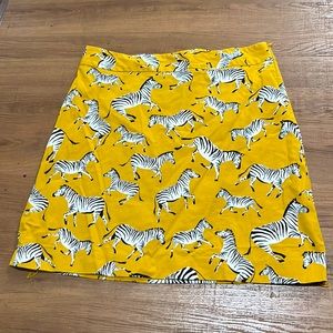 Ann Taylor Factory Zebra Skirt with lining size 12
